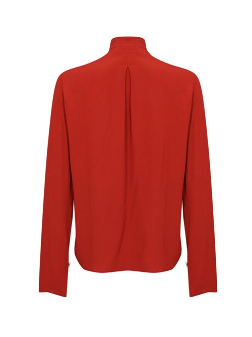 Blusa ESSENTIAL in viscosa con fusciacca Velvet red Patrizia Pepe | 8C0785 A8I1R862